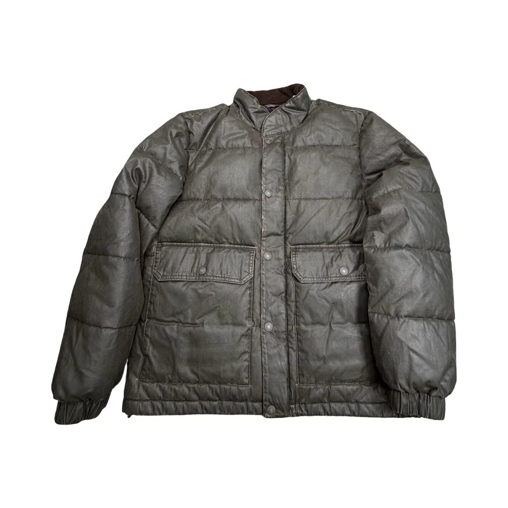 Levi's Puffer Jacket Mens M Dark Olive Prototype Factory Sample LMU26-092 Plaid
